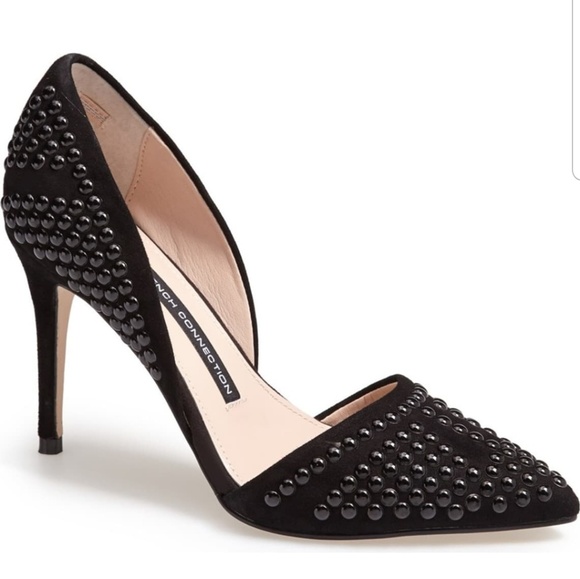 French Connection Shoes - French Connection 'Ellis' Studded Pump in Black